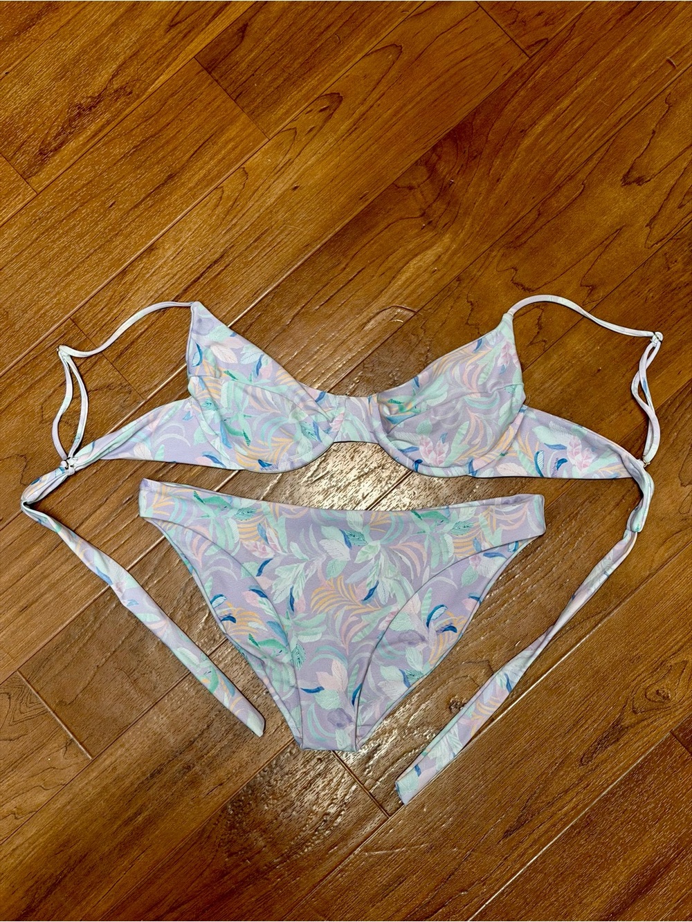 Skatie Pastel Floral Two-Piece Bikini Set